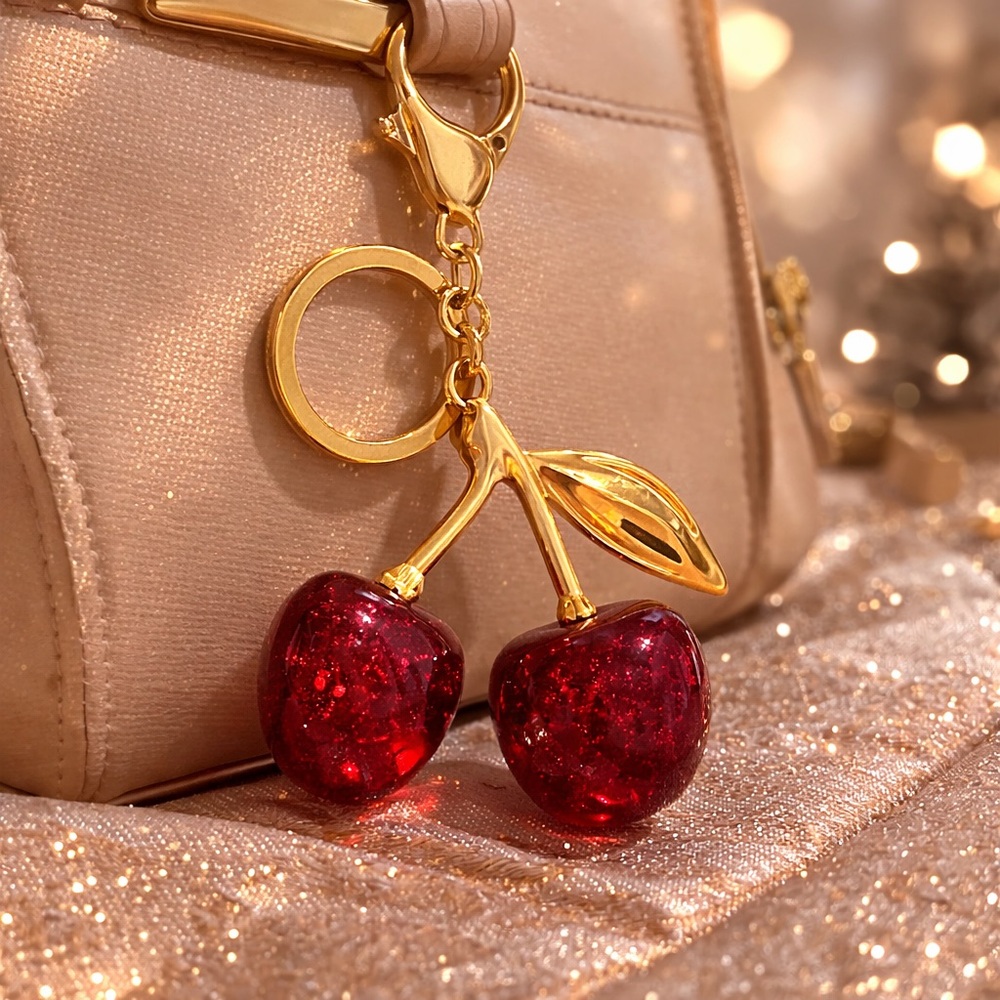 Cherry Bag Charm - Picture 3 of 4